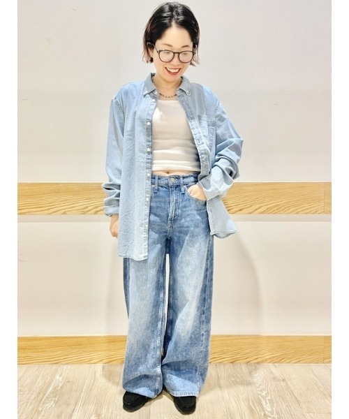 GAP（ギャップ）の「デニムポケットシャツ（シャツ/ブラウス・メンズ・ライトインディゴブルー/インディゴブルー・XS/S/M/L/XL）」の16枚目の写真