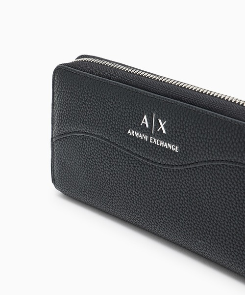 A|X アルマーニ エクスチェンジ】A|Xロゴ ジップアップウォレット