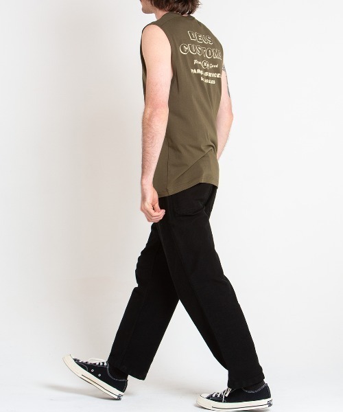 DEUS EX MACHINA（デウスエクスマキナ）の「THINKER MUSCLE（タンクトップ・メンズ・ブラック/オリーブ・SMALL/MEDIUM/LARGE）」の15枚目の写真