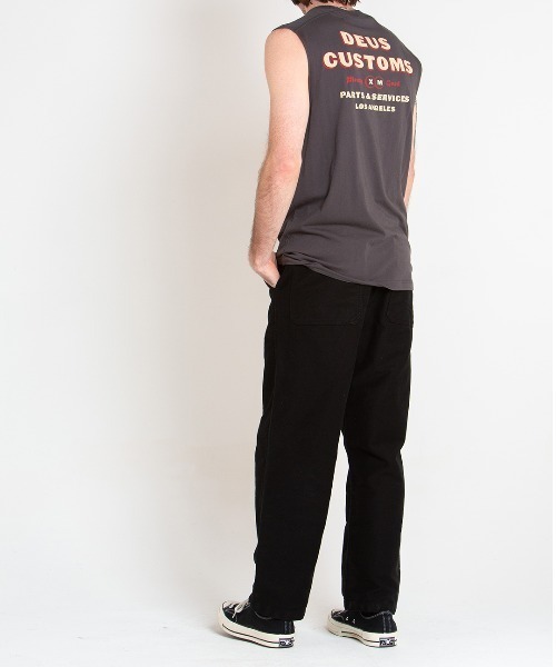 DEUS EX MACHINA（デウスエクスマキナ）の「THINKER MUSCLE（タンクトップ・メンズ・ブラック/オリーブ・SMALL/MEDIUM/LARGE）」の8枚目の写真