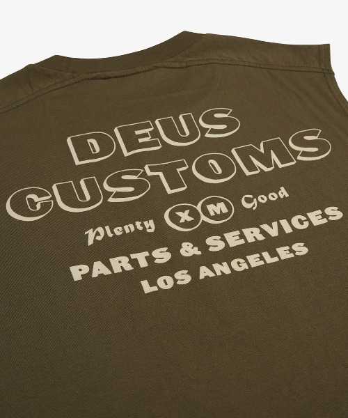 DEUS EX MACHINA（デウスエクスマキナ）の「THINKER MUSCLE（タンクトップ・メンズ・ブラック/オリーブ・SMALL/MEDIUM/LARGE）」の6枚目の写真