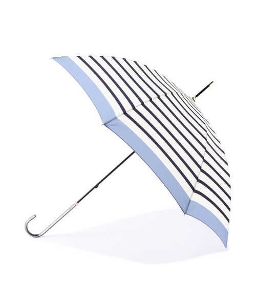 NATURAL BEAUTY BASIC（ナチュラルビューティーベーシック）の「リムカラーボーダー（長傘・レディース・ネイビー/オフホワイト・ﾌﾘ-）」の3枚目の写真