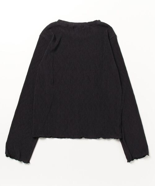 PUNYUS（プニュズ）の「プリーツロンT（Tシャツ/カットソー・レディース・ブラック/ベージュ/アイボリー/ブルー・3/4/1/2）」の8枚目の写真