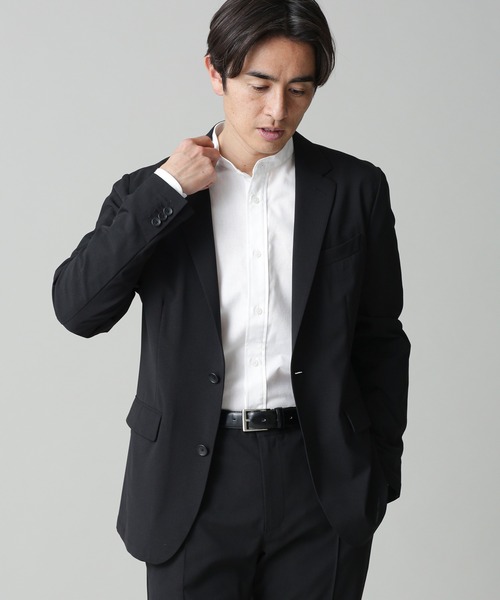 NANO universe(ナノユニバース)の「LB.03/「N JACKET」クイックドライ セットアップ(スーツジャケット・メンズ・グレー/ブラック・S/M/L)」の5枚目の写真