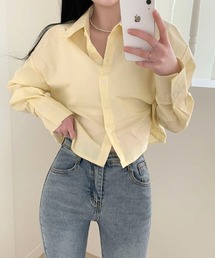 [BELLIDE MADE] ベーシッククロップシャツ