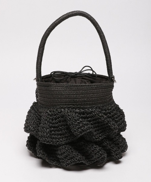 LAKOLE(ラコレ)の「ラッフルバケツトートバッグ / 180309(トートバッグ・レディース・ブラック/ナチュラル・FREE)」の3枚目の写真