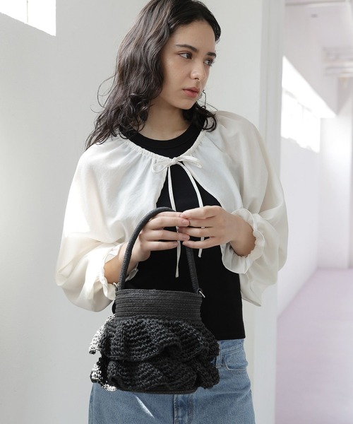 LAKOLE(ラコレ)の「ラッフルバケツトートバッグ / 180309(トートバッグ・レディース・ブラック/ナチュラル・FREE)」の20枚目の写真