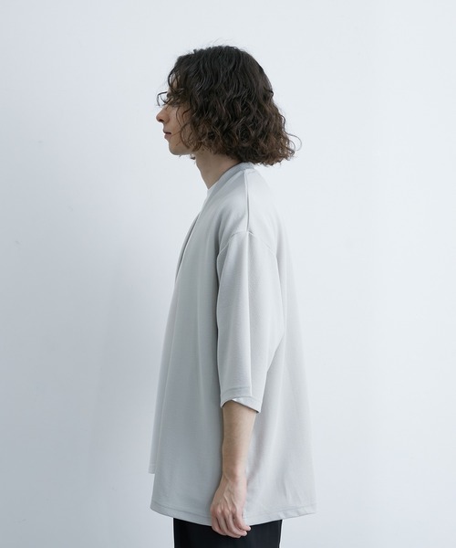 JUNRED（ジュンレッド）の「梨地ポンチ5分袖アンサンブルカーディガン（アンサンブル・メンズ・ライトグレー/ベージュ系その他/ネイビー・L/LL/M）」の16枚目の写真