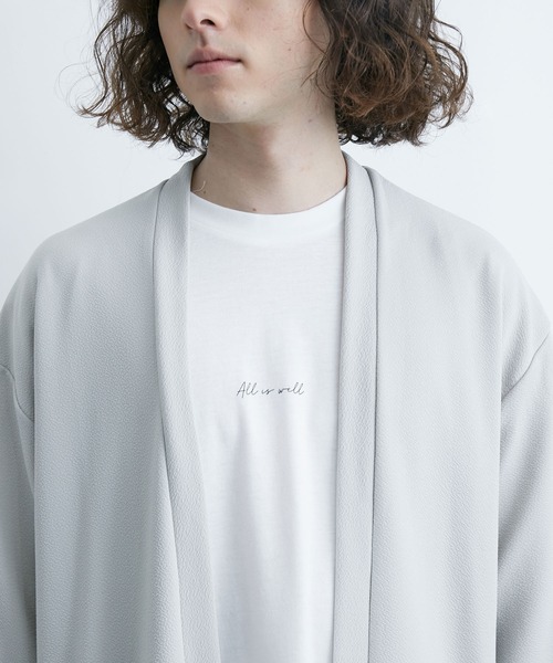JUNRED（ジュンレッド）の「梨地ポンチ5分袖アンサンブルカーディガン（アンサンブル・メンズ・ライトグレー/ベージュ系その他/ネイビー・L/LL/M）」の18枚目の写真