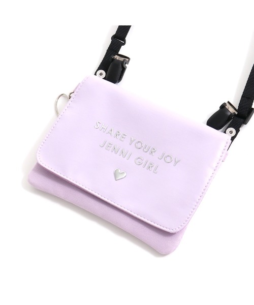 JENNI(ジェニィ)の「ハートチャーム合皮マルチポケット(ショルダーバッグ・キッズ・オフホワイト/ラベンダー/ブラック・F)」の13枚目の写真