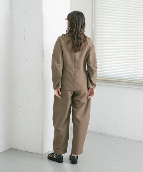 BETTEY ぽけふぉーギャルジャケット M(セットアップ 別売り) BEIGE，(ベイジ，)｜TEASEL（テーゼル）/オーバーサイズツイード
