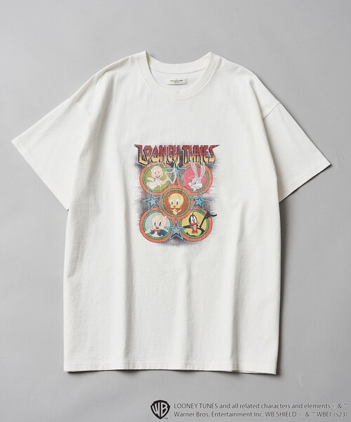 FREAK'S STORE(フリークスストア)の「【限定展開】Looney Tunes/ルーニー トゥーンズ 別注プリントTシャツ(Tシャツ/カットソー・レディース・オフホワイト/ブラック・ONE SIZE)」の3枚目の写真