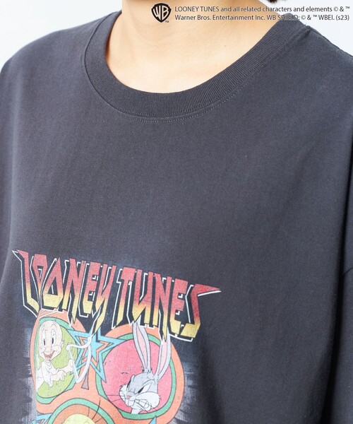 FREAK'S STORE(フリークスストア)の「【限定展開】Looney Tunes/ルーニー トゥーンズ 別注プリントTシャツ(Tシャツ/カットソー・レディース・オフホワイト/ブラック・ONE SIZE)」の13枚目の写真