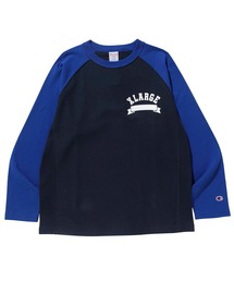 XLARGE | XLARGE×Champion REVERSE WEAVE RAGLAN L/S TEE(Tシャツ/カットソー)