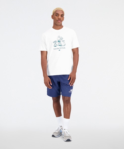 NEW BALANCE(ニューバランス)の「NB Essentials Caf NB ショートスリーブTシャツ(Tシャツ/カットソー・メンズ・ブラウン系その他/オフホワイト・MEDIUM/SMALL/LARGE/XX-LARGE/X-LARGE)」の6枚目の写真