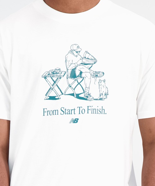 NEW BALANCE(ニューバランス)の「NB Essentials Caf NB ショートスリーブTシャツ(Tシャツ/カットソー・メンズ・ブラウン系その他/オフホワイト・MEDIUM/SMALL/LARGE/XX-LARGE/X-LARGE)」の5枚目の写真