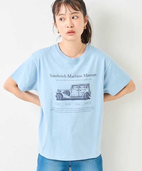 FREAK'S STORE（フリークスストア）の「Vintage Oldcar プリントTシャツ（Tシャツ/カットソー・レディース・グレー/オフホワイト/ブルー・ﾌﾘ-）」の12枚目の写真