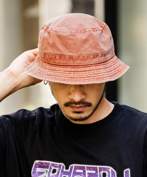 newhattan（ニューハッタン）の「NEWHATTAN ニューハッタン Bucket Hat pigment dyed バケットハット（ハット・メンズ・ネイビー/ダークブラウン/バーガンディー/オレンジ/オリーブ/カーキ/チャコール/レッド/ブラック/ピンク/サンドグレー・L/S）」の11枚目の写真