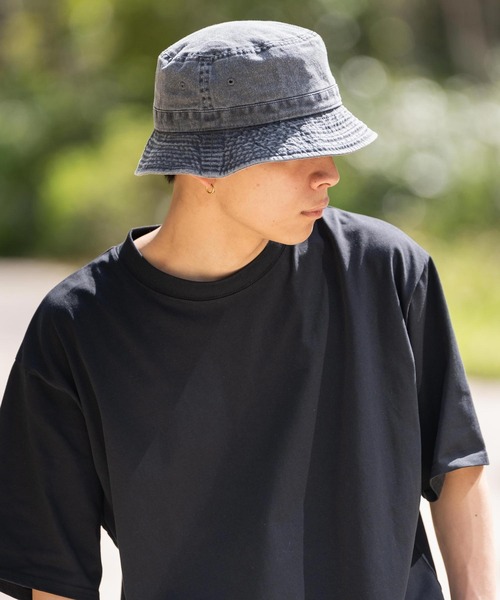 newhattan（ニューハッタン）の「NEWHATTAN ニューハッタン Bucket Hat pigment dyed バケットハット（ハット・メンズ・ネイビー/ダークブラウン/バーガンディー/オレンジ/オリーブ/カーキ/チャコール/レッド/ブラック/ピンク/サンドグレー・L/S）」の18枚目の写真