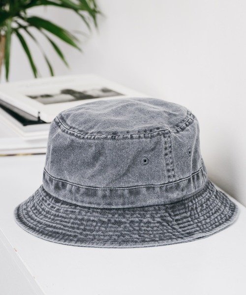 newhattan（ニューハッタン）の「NEWHATTAN ニューハッタン Bucket Hat pigment dyed バケットハット（ハット・メンズ・ネイビー/ダークブラウン/バーガンディー/オレンジ/オリーブ/カーキ/チャコール/レッド/ブラック/ピンク/サンドグレー・L/S）」の19枚目の写真