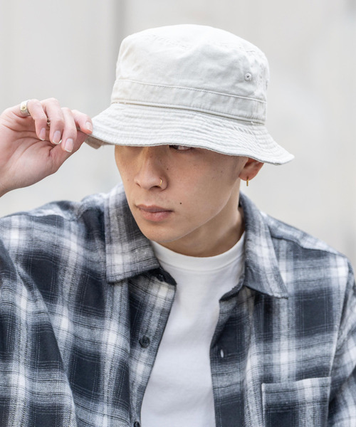 newhattan（ニューハッタン）の「NEWHATTAN ニューハッタン Bucket Hat pigment dyed バケットハット（ハット・メンズ・ネイビー/ダークブラウン/バーガンディー/オレンジ/オリーブ/カーキ/チャコール/レッド/ブラック/ピンク/サンドグレー・L/S）」の15枚目の写真
