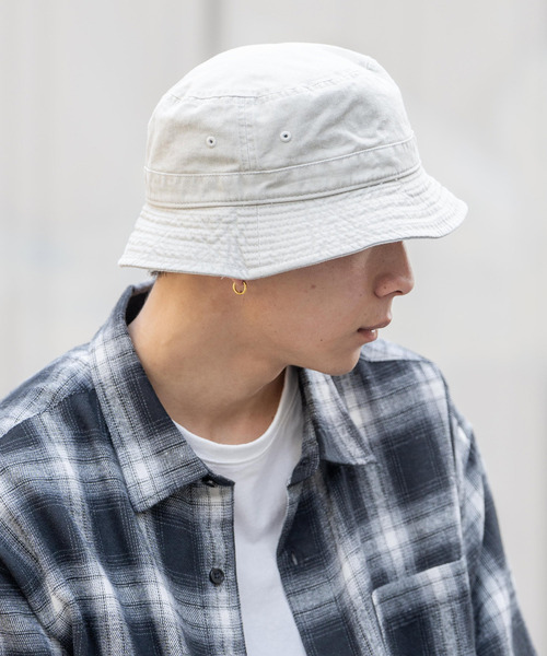 newhattan（ニューハッタン）の「NEWHATTAN ニューハッタン Bucket Hat pigment dyed バケットハット（ハット・メンズ・ネイビー/ダークブラウン/バーガンディー/オレンジ/オリーブ/カーキ/チャコール/レッド/ブラック/ピンク/サンドグレー・L/S）」の16枚目の写真