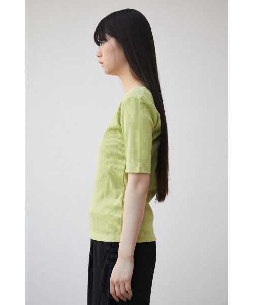 AZUL by moussy(アズールバイマウジー)の「2WAY RIB TOPS/2WAYリブトップス(Tシャツ/カットソー・レディース・オフホワイト/ライム/オレンジ/ブラック・SMALL/MEDIUM)」の22枚目の写真
