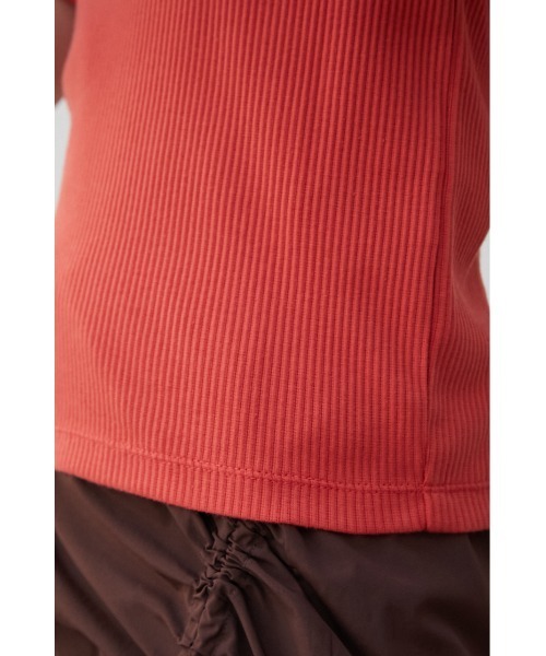 AZUL by moussy(アズールバイマウジー)の「2WAY RIB TOPS/2WAYリブトップス(Tシャツ/カットソー・レディース・オフホワイト/ライム/オレンジ/ブラック・SMALL/MEDIUM)」の7枚目の写真