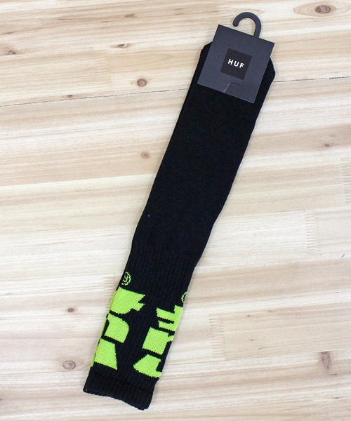 HUF（ハフ）の「オーバーサイズハフソックス OVERSIZED HUF SOCK（ソックス/靴下・メンズ・ブラック/ホワイト・ONE）」の5枚目の写真