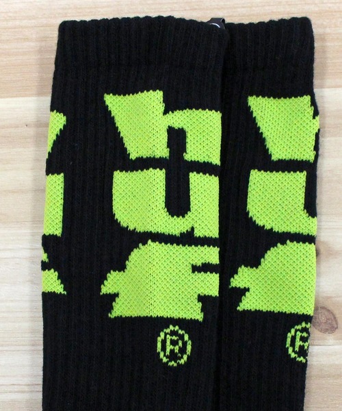 HUF（ハフ）の「オーバーサイズハフソックス OVERSIZED HUF SOCK（ソックス/靴下・メンズ・ブラック/ホワイト・ONE）」の4枚目の写真