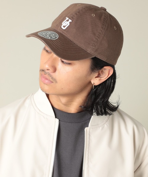 UNIVERSAL OVERALL（ユニバーサルオーバーオール）の「【UNIVERSAL OVERALL】UOロゴ刺繍バイカラーコットンキャップ ※DS1493 YMY（キャップ・メンズ・グレー/ブルー/ブラック/グリーン/ブラウン/ホワイト・FREE）」の4枚目の写真