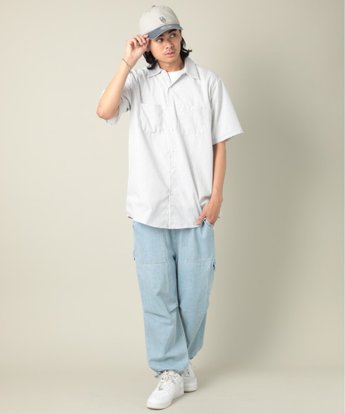 UNIVERSAL OVERALL（ユニバーサルオーバーオール）の「【UNIVERSAL OVERALL】UOロゴ刺繍バイカラーコットンキャップ ※DS1493 YMY（キャップ・メンズ・グレー/ブルー/ブラック/グリーン/ブラウン/ホワイト・FREE）」の9枚目の写真