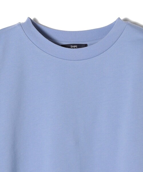 SHIPS Colors(シップス カラーズ)の「SHIPS Colors:〈洗濯機可能〉ミニ裏毛 ショート スリーブ トップス(Tシャツ/カットソー・レディース・ライトブルー/ブラック/オフホワイト・ONE SIZE)」の8枚目の写真