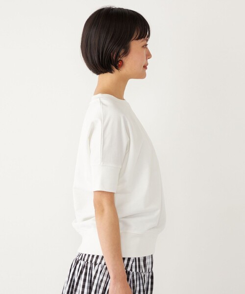 SHIPS Colors(シップス カラーズ)の「SHIPS Colors:〈洗濯機可能〉ミニ裏毛 ショート スリーブ トップス(Tシャツ/カットソー・レディース・ライトブルー/ブラック/オフホワイト・ONE SIZE)」の18枚目の写真