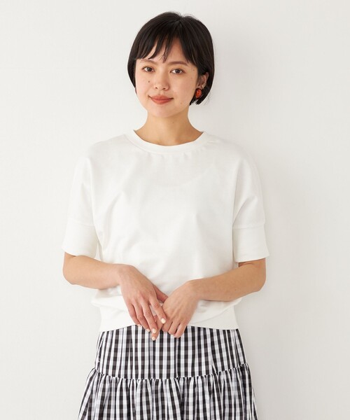 SHIPS Colors(シップス カラーズ)の「SHIPS Colors:〈洗濯機可能〉ミニ裏毛 ショート スリーブ トップス(Tシャツ/カットソー・レディース・ライトブルー/ブラック/オフホワイト・ONE SIZE)」の19枚目の写真
