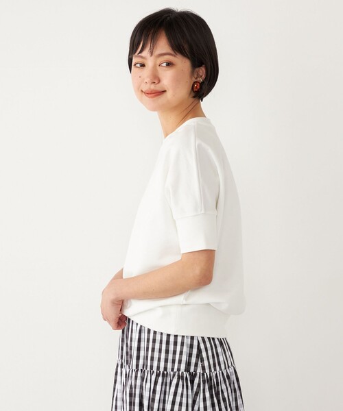 SHIPS Colors(シップス カラーズ)の「SHIPS Colors:〈洗濯機可能〉ミニ裏毛 ショート スリーブ トップス(Tシャツ/カットソー・レディース・ライトブルー/ブラック/オフホワイト・ONE SIZE)」の20枚目の写真