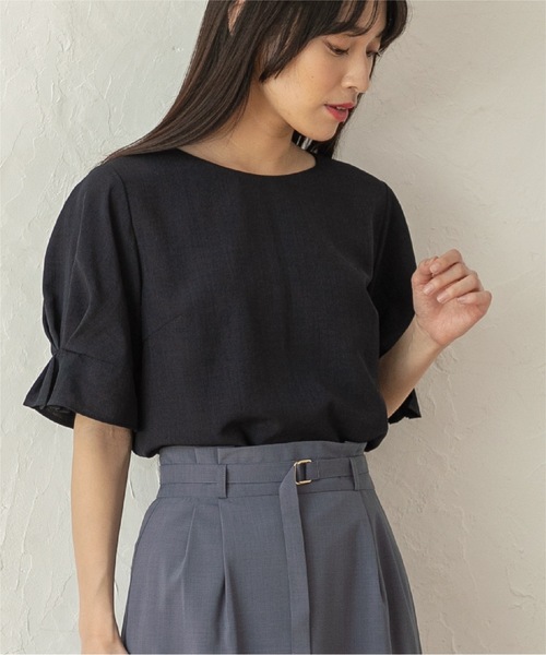 index（インデックス）の「◆《新色追加》タックスリーブ イージーケアブラウス【イージーケア/吸水速乾/洗濯機洗い可】（シャツ/ブラウス・レディース・黄緑系/オフホワイト/ネイビー/ライトブルー/ボルドー/ベビーピンク・40/38/34/42/36）」の20枚目の写真