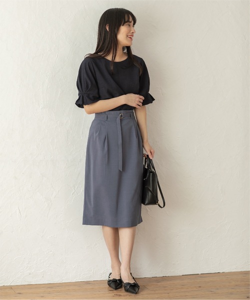 index（インデックス）の「◆《新色追加》タックスリーブ イージーケアブラウス【イージーケア/吸水速乾/洗濯機洗い可】（シャツ/ブラウス・レディース・黄緑系/オフホワイト/ネイビー/ライトブルー/ボルドー/ベビーピンク・40/38/34/42/36）」の22枚目の写真