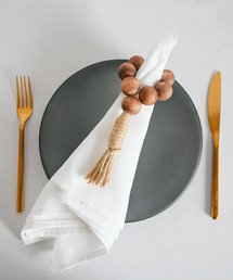 Editors Draw（エディターズドロー）の「ウッドビーズ　ナプキンホルダー 2pc（ランチョンマット/テーブルウェア）」