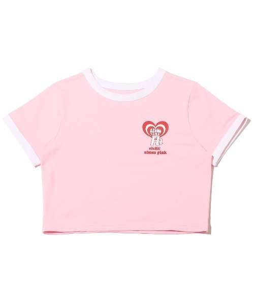 atmos pink（アトモスピンク）の「atmos pink eithi HOnOKA × atmos pink Tシャツ【SP】（Tシャツ/カットソー・レディース・ピンク/ホワイト/ブラック・M/S）」の3枚目の写真