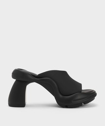 CHARLES & KEITH レイラオープントゥミュール　38 CHARLES ＆ KEITH サンダル Leila レイラ オープントゥミュール