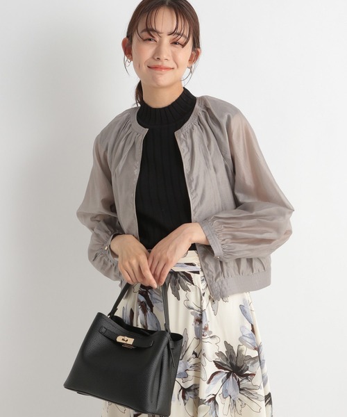 Andemiu（アンデミュウ）の「シアーブルゾン965978（ブルゾン・レディース・グレー/ネイビー/キャメル・FREE）」の15枚目の写真