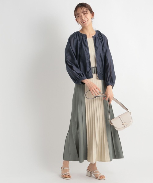 Andemiu（アンデミュウ）の「シアーブルゾン965978（ブルゾン・レディース・グレー/ネイビー/キャメル・FREE）」の16枚目の写真