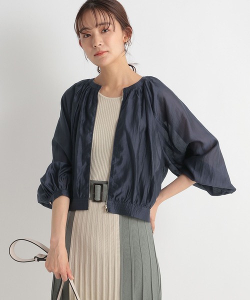 Andemiu（アンデミュウ）の「シアーブルゾン965978（ブルゾン・レディース・グレー/ネイビー/キャメル・FREE）」の17枚目の写真