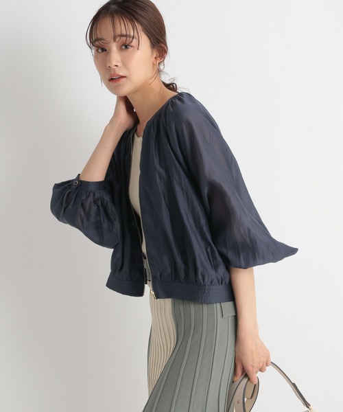 Andemiu（アンデミュウ）の「シアーブルゾン965978（ブルゾン・レディース・グレー/ネイビー/キャメル・FREE）」の18枚目の写真