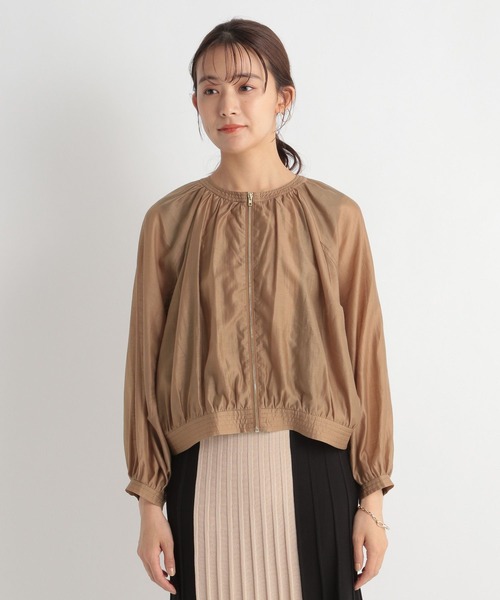 Andemiu（アンデミュウ）の「シアーブルゾン965978（ブルゾン・レディース・グレー/ネイビー/キャメル・FREE）」の21枚目の写真