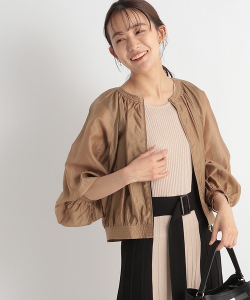 Andemiu（アンデミュウ）の「シアーブルゾン965978（ブルゾン・レディース・グレー/ネイビー/キャメル・FREE）」の20枚目の写真