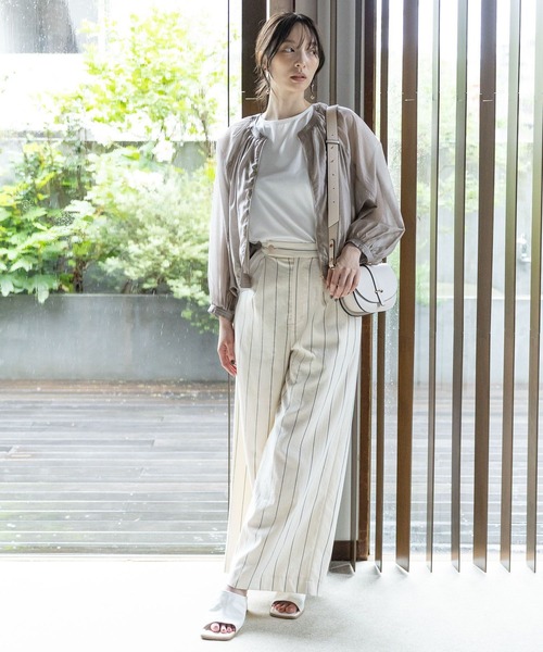 Andemiu（アンデミュウ）の「シアーブルゾン965978（ブルゾン・レディース・グレー/ネイビー/キャメル・FREE）」の7枚目の写真