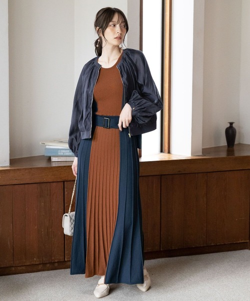 Andemiu（アンデミュウ）の「シアーブルゾン965978（ブルゾン・レディース・グレー/ネイビー/キャメル・FREE）」の10枚目の写真