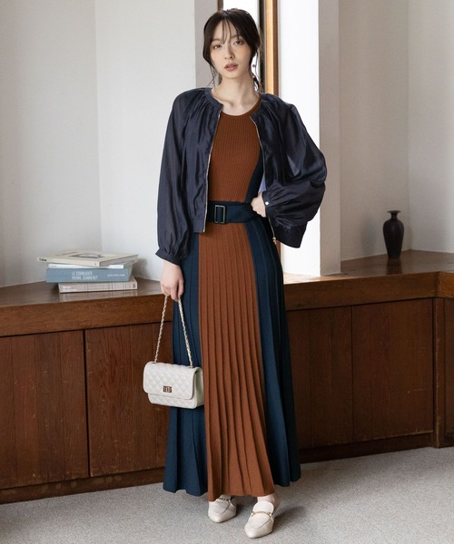 Andemiu（アンデミュウ）の「シアーブルゾン965978（ブルゾン・レディース・グレー/ネイビー/キャメル・FREE）」の11枚目の写真